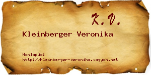 Kleinberger Veronika névjegykártya